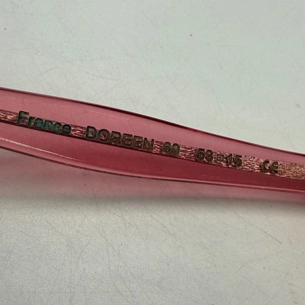 Caroline Abram Doreen 69 Cat Eye Eyeglasses Orange Pink Frames France‎ 53-15